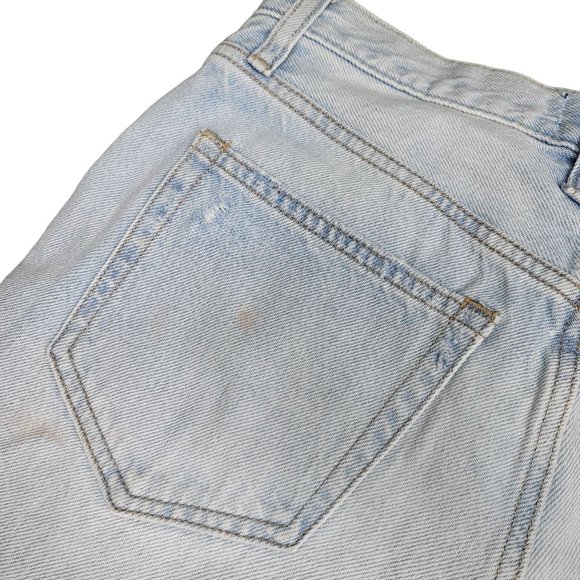 We The Free raw hem denim shorts light wash button fly denim jean shorts 165/68a - Picture 3 of 6